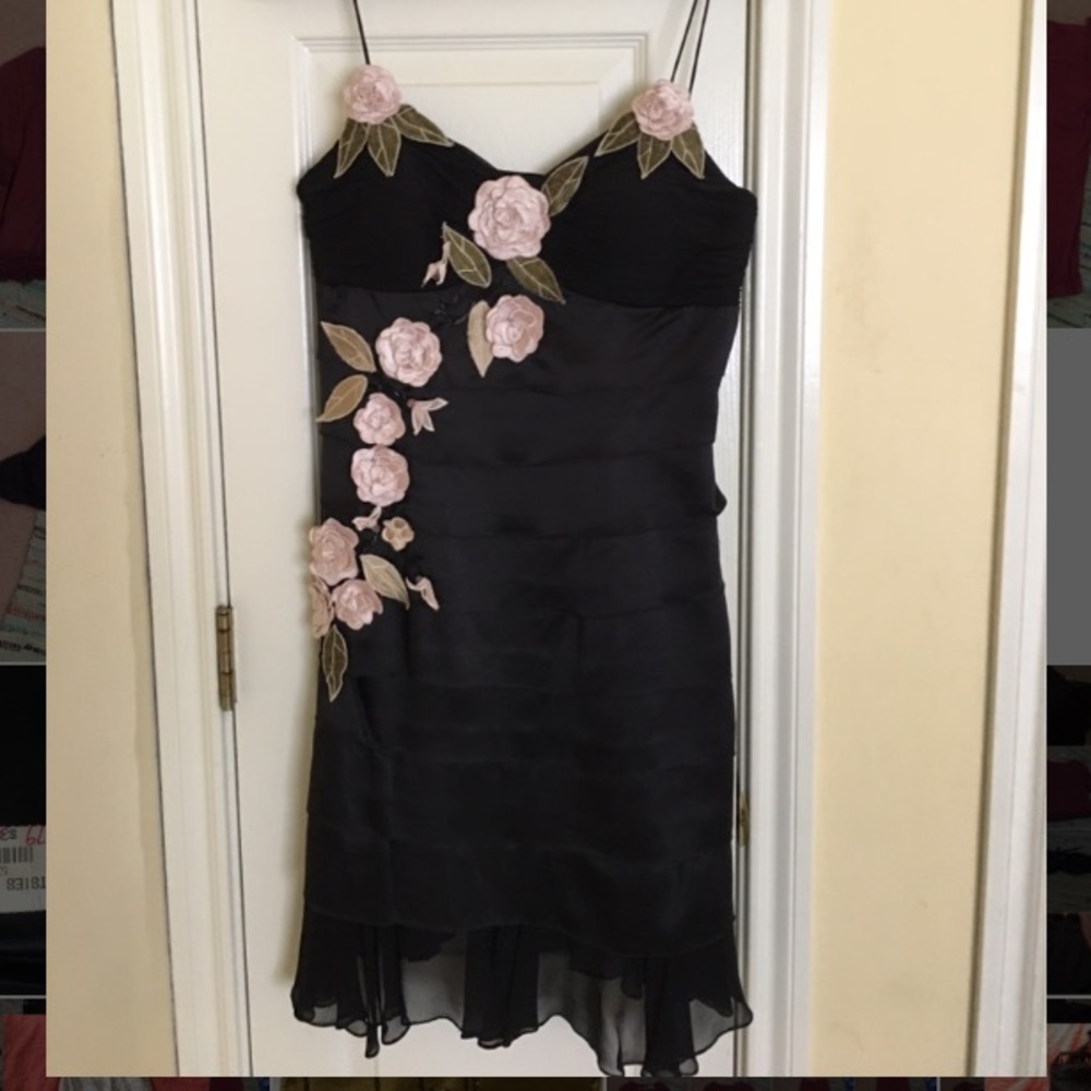 Sue Wong mini cocktail black dress